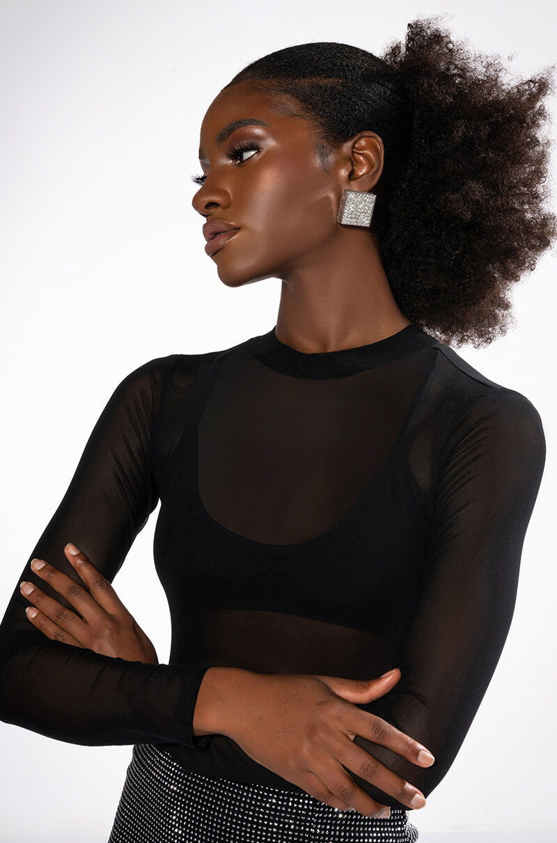 MESH CASUAL BODYSUIT