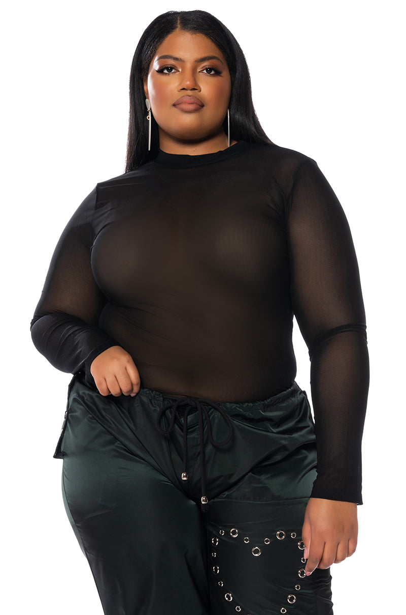 MESH CASUAL BODYSUIT