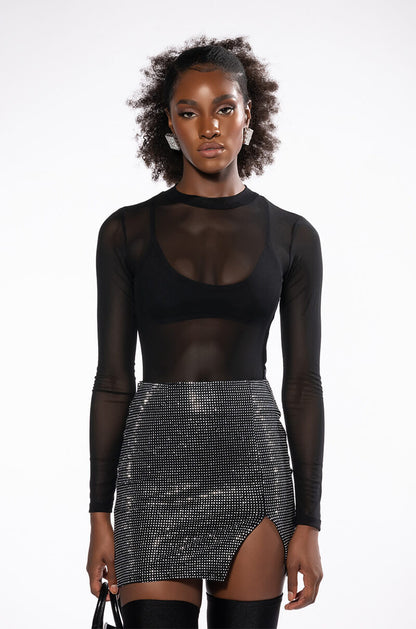 MESH CASUAL BODYSUIT