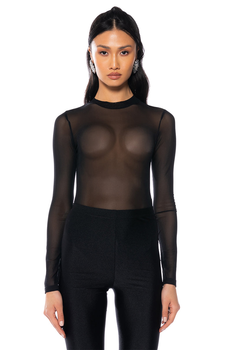 MESH CASUAL BODYSUIT