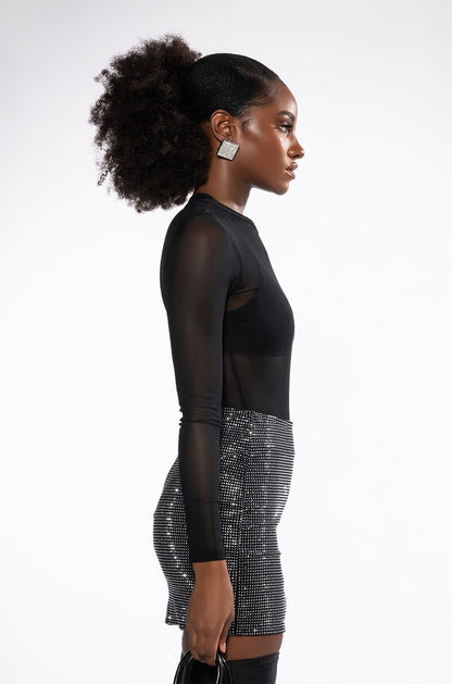 MESH CASUAL BODYSUIT