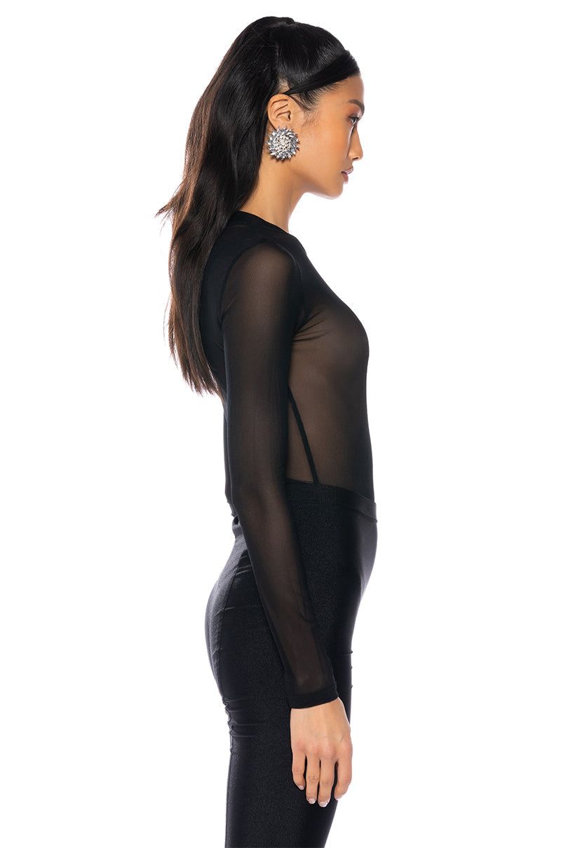 MESH CASUAL BODYSUIT