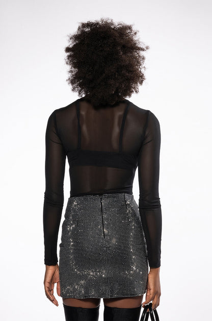 MESH CASUAL BODYSUIT