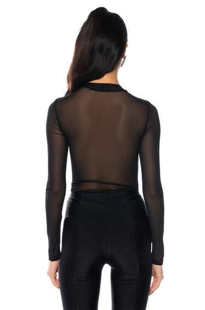 MESH CASUAL BODYSUIT