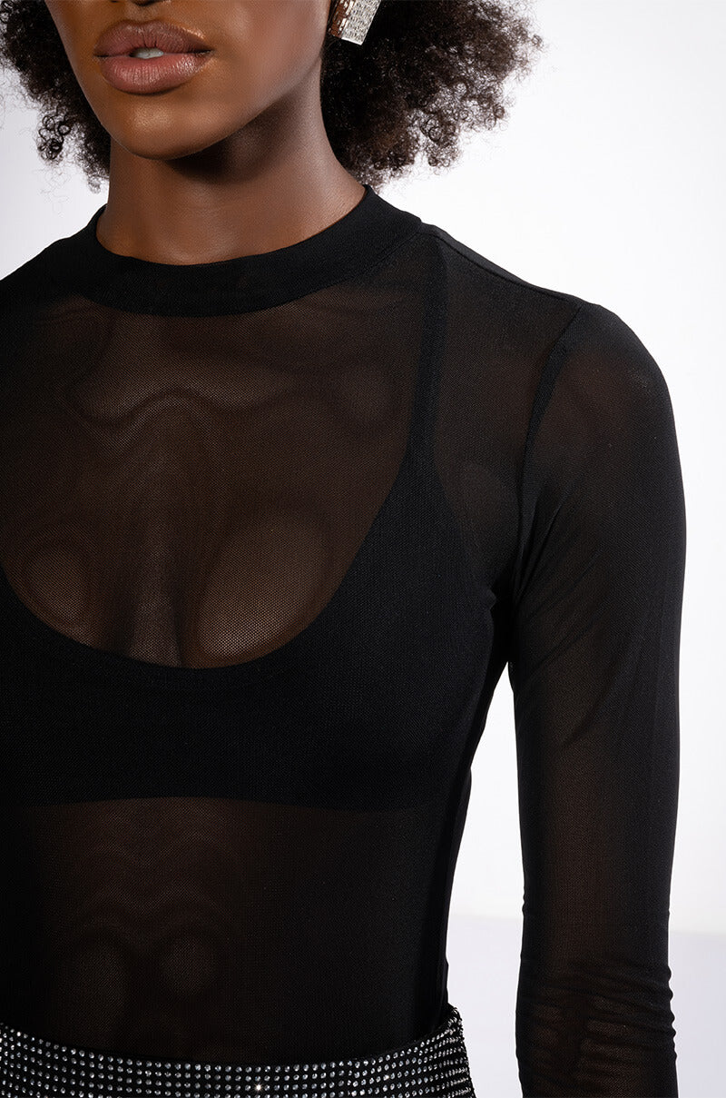 MESH CASUAL BODYSUIT