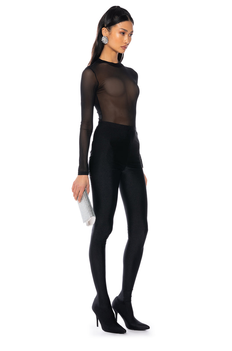MESH CASUAL BODYSUIT